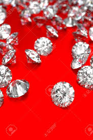Beautiful diamond crystals on red background. Luxury Diamonds On Red Background Stock Photo Picture And Royalty Free Image Image 56469038