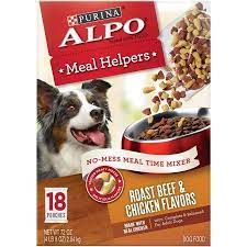 Purina Alpo Meal Helpers Roast Beef And Chicken Flavors Dog Food 18ct Box Dog Food Recipes Chicken Flavors Meal Helpers