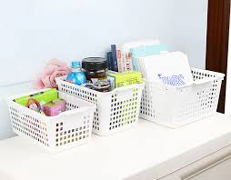 Check out bed bath & beyond's selection, like a storage bin from baum with shelf baskets that can be used to organize everything on your vanity. Small Plastic Storage Baskets Manufacturer Plastic Baskets For Sale