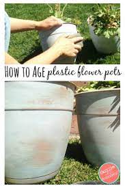 I found my set of plastic plant pots at our local walmart. How To Make New Plastic Pots Look Old With Paint Flower Pots Outdoor Plastic Flower Pots Terracotta Flower Pots