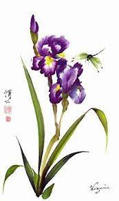 Para Mi Tablreo Iris Painting Chinese Art Painting Watercolor Flowers