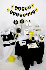 Black And Yellow Lamborghini Party Decorations A Touch Of La Cars Theme Birthday Party Yellow Birthday Parties Yellow Party Decorations