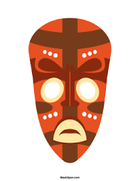 Ceremonial masks are an important part of african tribal culture. Printable African Mask