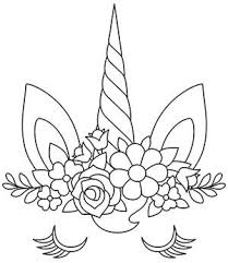 Enchanting Unicorn Face Urban Threads Unique And Awesome Embroidery Designs Unicorn Coloring Pages Unicorn Drawing Paper Embroidery
