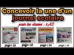 Check spelling or type a new query. Francais Concevoir La Une D Un Journal Journal Pour Les Classes De 2a C Youtube