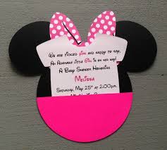 These bright birthday invitations feature minnie mouse and a 1st birthday headline. Red Minnie Mouse Party Invitations Novocom Top
