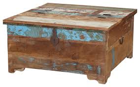 Great for farmhouse style decor or adding a rustic touch to a contemporary space, this wood coffee table can be easily integrated into a. Rustic Reclaimed Wood Coffee Table Storage Trunk Farmhouse Decorative Trunks By Sierra Living Concepts