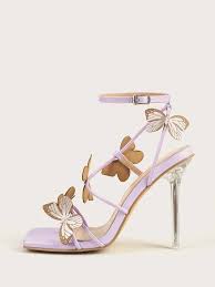 High heel decorated with flowers and butterflies. Linyi Womens Ladies Stiletto Heels Dreamy Colorful Butterfly High Heel Sandals Heeled Shoes Handbags Urbytus Com