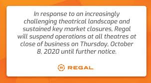 Regal Closing All Locations Temporarily On October 8 2020 Bigscreen Journal The Bigscreen Cinema Guide Built by framji sidhwa, the first film to be aired at the regal was the laurel and hardy work the devil's brother in 1933.