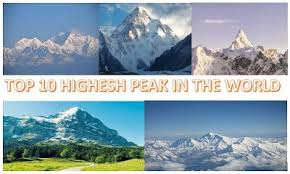 Top 10 Highest Mountain Peaks In The World Mountain Peak World Outdoor Climbing