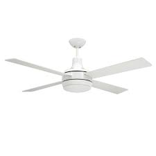 Quantum Ceiling By Troposair Fans Pure White Finish With Optional Light Included