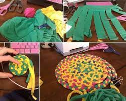 Diy Ideas For Crafts And Decorations From Old Clothes My Desired Home Diy With Old Clothes Braided Rug Diy Recycle Old Clothes