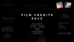 Save time and edit like a pro! Film Credits Pack For Apple Motion And Fcpx Videohive 23120140 Download Quick