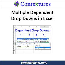 Multiple Dependent Drop Downs In Excel Http Contexturesblog Com Excel Budget Excel Downs