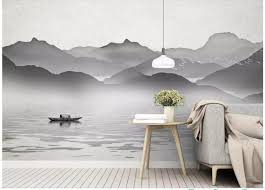 Die selbstklebende tapete ist von der oberflächenbeschaffenheit der standard tapete gleichzusetzen. Tinte Von Hand Lackiert Grau Berge Tapete Wandbild Grau Berge Etsy Wall Murals Wall Wallpaper Landscape Walls