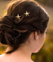 Gold Star Hair Pins Star Bobby Pins Gold Star Hair Clip Star Etsy New Year S Eve Hair Star Hair Winter Hairstyles
