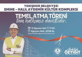 Yenişehir Belediyesi yeni kültür kompleksinin temelini yarın atıyor