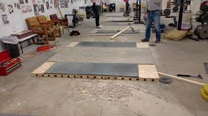 Damage To Concrete Garage Floor With 3 4 Horsestall Mats Crossfit