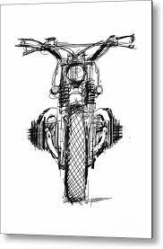 Bmw Motorcycle Metal Print By Peter Fogg Custom Bike Seni Sepeda Motor