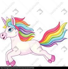 Beantrage unseren newsletter und werde über kostenlose bilder informiert. Cartoon Rainbow Unicorn Isolated On White Background Stock Image 24870250 Panthermedia Stock Agency
