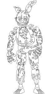 Spring trap five nights at freddys coloring pages. Springtrap Full Body Drawing At Getdrawings Free Download Coloring Home
