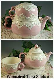 Whimsical Bliss Studios Home Tea For One Tea Pots Tea Cups Vintage