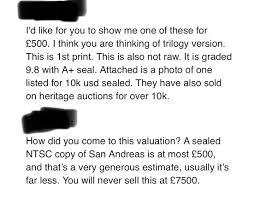 Video game collecting is getting more toxic by the year.. as a GTA  collector it is sad and disappointing to see people trying to inflate the  value of these games way beyond