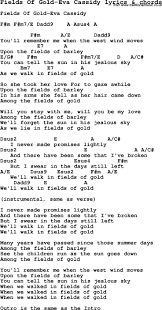 Love Song Lyrics For Fields Of Gold Eva Cassidy With Chords For Ukulele Guitar Banjo Etc Lyrics And Chords Music Lyrics Art Guitar Chords For Songs