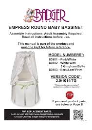 Check spelling or type a new query. Empress Round Baby Bassinet Manualzz