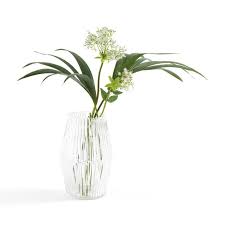 Afa Grooved Cylinder Vase In Glass Vase Verre Vase Cylindrique Vase