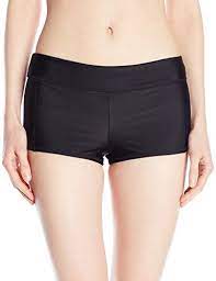 Speedo Women S Solid Boyshort Bikini Bottom Black X Sma Boyshort Bikini Swimsuits Women Swimsuits