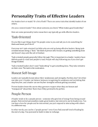 Strengths based practice uses peoples' personal strengths to aid in recovery and empowerment. Personality Traits Of Effective Leaders By Contraltrailers Issuu