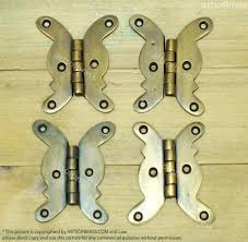 10pcs retro butterfly hinge dollhouse cabinet cupboard jewelry box door hinges. 2 99 Inches Lot Of 4 Pcs Vintage Escutcheons Butterfly Hinge Hinges Solid Brass Cabinet Door Hinges V057 Artsofbrass