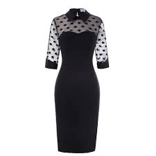 2019 Belle Poque Split Bodycon Retro Clothing Audrey Hepburn Robe Lapel Collar 50s Vintage Dress Dots Half Sleeve Sexy Pencil Dress J190511 From