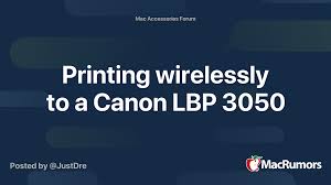 Download canon lbp3050 driver it's small desktop laserjet monochrome printer for office or home business. Printing Wirelessly To A Canon Lbp 3050 Macrumors Forums