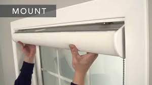 Cellular shades are easy to install for an outside mount. How To Install Solar Roller Shades With Continuous Loop Lift And Cassette Valance Inside Mount Youtube