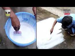 The coating is applied from the container using standard roofing brushes, squeegees or airless spray equipment at the recommended coverage rates on properly cleaned and prepared dry substrates. Berger Homeshield Pu Roofkoat Application Process Youtube