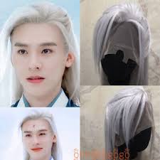 WORD OF HONOR White Wig Wen KeXing Men's Women's Handwork Ancient Costume  Wig