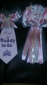 The gifts are specially for the baby, but the day is all about the mother. Mommy And Daddy Baby Shower Corsage And Tie Set Silver And Pink Princess Crown 16 95 Picclick