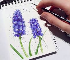 Also, draw some horizontal lines to indicate ripples in the water. 62 Super Ideas Flowers Drawing Simple Violet