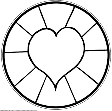 Printable Children Coloring Page Heart Mandala 4 Mandalas For Kids Heart Coloring Pages Abstract Coloring Pages