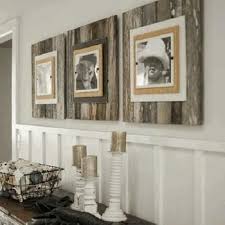 These picture frames look like they are made from reclaimed wood pallets but are really made from cheap white wood that's stained to look old and weathered! Upcycling Interiors 10 Top Pallet Ideas Love Chic Living Top Pallet Ideas Home Diy Home Decor