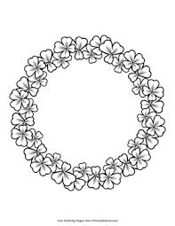 Are you looking for unblocked games? Clover Wreath Coloring Page Free Printable Pdf From Primarygames