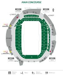 Mosaic Stadium Concourse Map Saskatchewan Roughriders