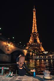 Night Photosession For A Girl In Paris With Parisphotographer Girl In Front Of The Eiffel Tower At Night Wit Paris At Night Eiffel Tower At Night Paris Photos