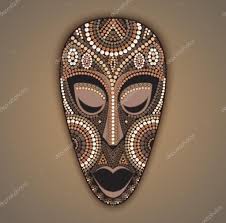 Vektor Renkli Etnik Afrika Maskesi Afro Sanat Degistirilmis Sanat Sanat Dersleri