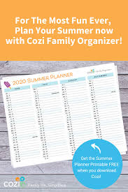 Get The 2020 Summer Planner In 2020 Summer Planner Grocery Shopping App Family Organizer
