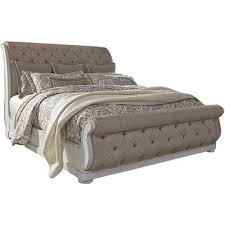 While searching for the best frame, keep in mind that you'll need a frame with more slats or a solid surface to support your mattress. Magnolia Upholstered Sleigh Queen Bed 244 Uqh Uqf Uqkr Afw Com