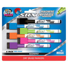 Board Dudes Srx 6ct Asst Fine Tip Dry Erase Marker