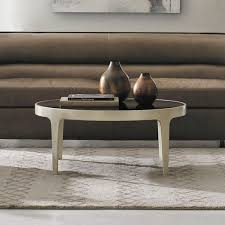 Calligaris tower glass & metal extending table, fci modern furniture store. Contemporary Coffee Table Modern Uptown Loft Cocktail Caracole Tempered Glass Lacquered Metal Base Round